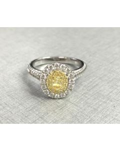 Oval Fancy Yellow Diamond Ring