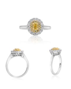 Oval Fancy Yellow Diamond Ring