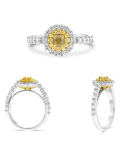 Round Two Tone Diamond Ring