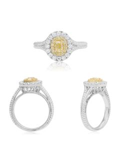 Oval Fancy Yellow Diamond Ring