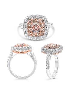 Pink Diamond Pavé Ring 