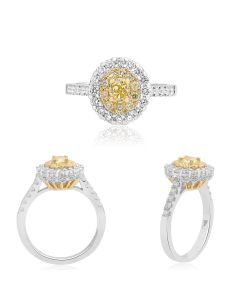 Oval Fancy Yellow Diamond Ring
