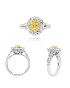 Oval Fancy Yellow Diamond Ring