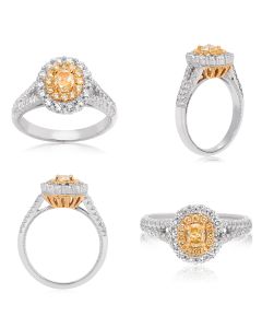Oval Fancy Yellow Diamond Ring