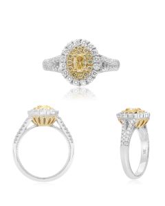 Oval Fancy Yellow Diamond Ring