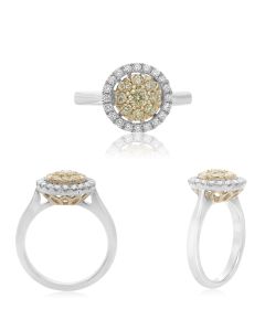 Round Diamond Cluster Ring