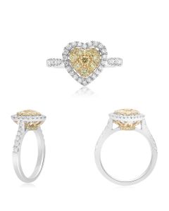 Pave Shank Diamond Heart Ring