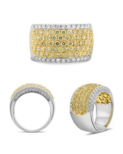 Round Fancy Yellow Diamond Ring