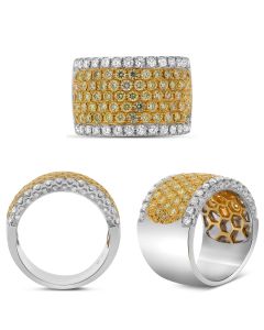 Seven Row Two Tone Diamond Band
