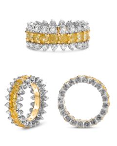 Two Tone Diamond Eternity Ring