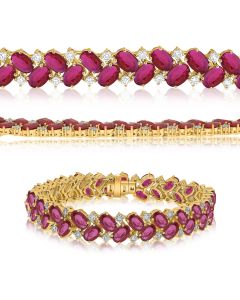 Oval Ruby Bracelet