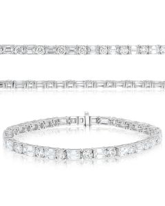 Emerald Cut Diamond Bracelet