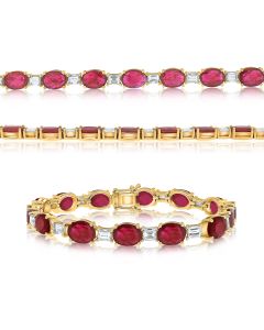 Oval Ruby Bracelet