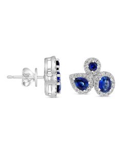 Mixed Shape Sapphire Earring