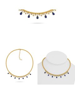 Pear Shape Sapphire Bangle
