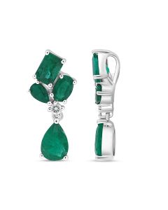 Mixed Shape Emerald Pendant