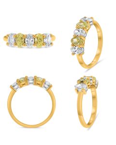 Oval Fancy Yellow Diamond Ring