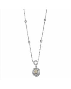 Oval Fancy Yellow Diamond Necklace