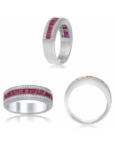 Princess Cut Ruby Ring