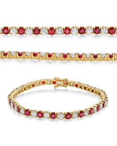 Round Ruby Bracelet
