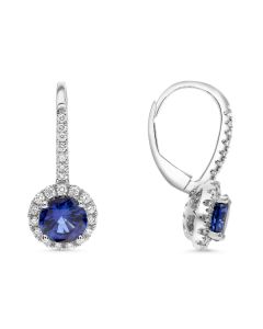 Round Sapphire Earring