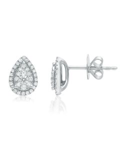 Pear Shape Diamond Earring