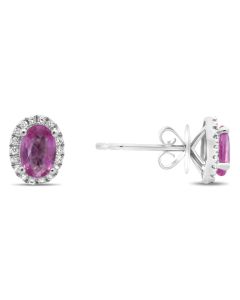 Oval Pink Sapphire Earring