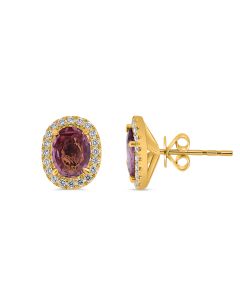 Oval Pink Sapphire Earring