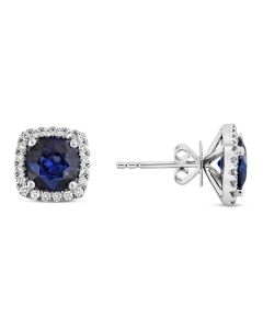 Cushion Sapphire Earring