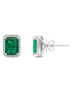 Emerald Cut Emerald Earring
