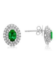 Oval Emerald Earring