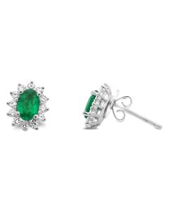 Pear-shaped Emerald Stud Earrings
