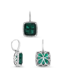 Cushion Emerald Earring