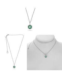 Round Emerald Necklace