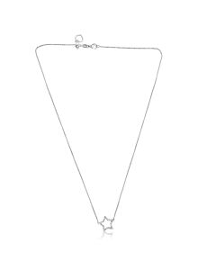 White Gold & Diamond Star Necklace