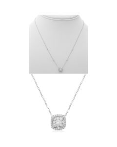 Cushion Diamond Necklace