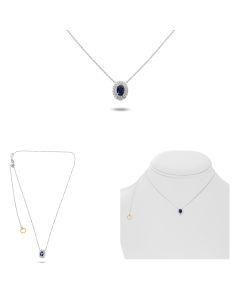 Oval Sapphire Necklace