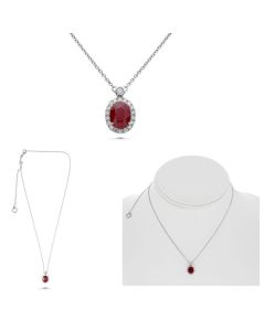 Oval Ruby Necklace
