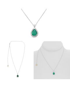 Pear Shape Emerald Necklace