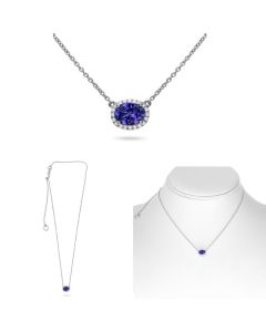 Oval Tanzanite Necklace