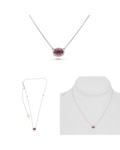 Oval Ruby Necklace
