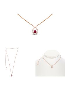 Round Ruby Necklace