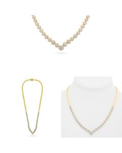 Partial Riviera Necklace with 4+ Carats Diamonds