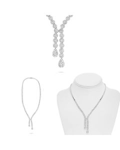 White Gold Diamond Bolo Necklace