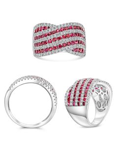 Mixed Shape Ruby Ring