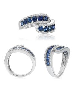 Sapphire & Diamond Pave Ring