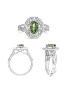 Oval Green Sapphire Ring
