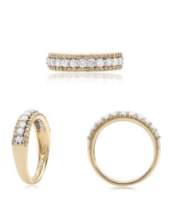 Two Tone Diamond Band