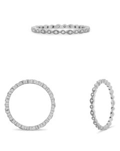 White Gold Marquise & Dot Eternity Band