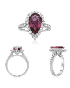 Pear Shape Ruby Ring